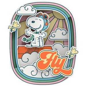 Snoopy Pilot Dreams Wooden Magnet